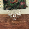 Lot de 6 verres à liqueur sur pied en verre soufflé décor peint main par Hello Broc brocante en ligne