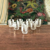 Lot de 8 verres à liqueur granités années 50 de forme octogonale par Hello Broc brocante en ligne