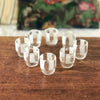 Lot de 8 verres à liqueur granités années 50 de forme octogonale par Hello Broc brocante en ligne