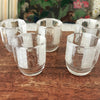 Lot de 8 verres à liqueur granités années 50 de forme octogonale par Hello Broc brocante en ligne