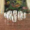 Lot de 8 verres à liqueur granités années 50 de forme octogonale par Hello Broc brocante en ligne