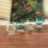 Lot de 4 verres à cognac multicolores pied incolore contenance 11 cl par Hello Broc brocante en ligne