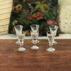 Lot de 6 verres à liqueur anciens dépareillés sur pied en verre par Hello Broc brocante en ligne