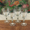 Lot de 4 verres à liqueur vintage sur pied en cristal gravé contenance de 5 cl par Hello Broc brocante en ligne
