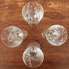 Lot de 4 verres à liqueur vintage sur pied en cristal gravé contenance de 5 cl par Hello Broc brocante en ligne