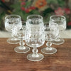 Lot de 6 verres ballons à liqueur ou à digestif sur pied décor imprimé grappes de raisin par Hello Broc brocante en ligne