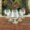 Lot de 6 verres ballons à liqueur ou à digestif sur pied décor imprimé grappes de raisin par Hello Broc brocante en ligne