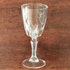 Lot de 6 verres à liqueur sur pied en cristal décor gravé attribution Cristal d'Arques modèle Flamenco fabriqué en France contenance de 5 cl par Hello Broc brocante en ligne