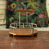 Petit présentoir ou porte verres à liqueur en bois et métal chromé Art Déco par Hello Broc brocante en ligne