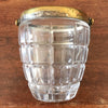 Petit seau vintage à glace ou glaçons en cristal taillé anse et rebord doré par Hello Broc brocante en ligne