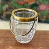 Petit seau vintage à glace ou glaçons en cristal taillé anse et rebord doré par Hello Broc brocante en ligne