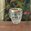 Petit seau à glace ou glaçons en cristal taillé anse et rebord doré par Hello Broc brocante en ligne