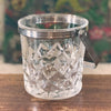 Seau à glace en cristal d'Arques et métal chromé modèle Sully par Hello Broc brocante en ligne