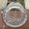 Seau à glace droit bas en cristal gravé poignée métal chromé hauteur de 10,5 cm par Hello Broc brocante en ligne