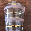 Carafon vintage années 50 décor stries granité rose et liserés dorés contenance de 0,4 litres par Hello Broc brocante en ligne