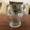 Pichet arrondi en verre moulé et gravé fleurs années 70 / 80 contenance 1 litre par Hello Broc brocante en ligne