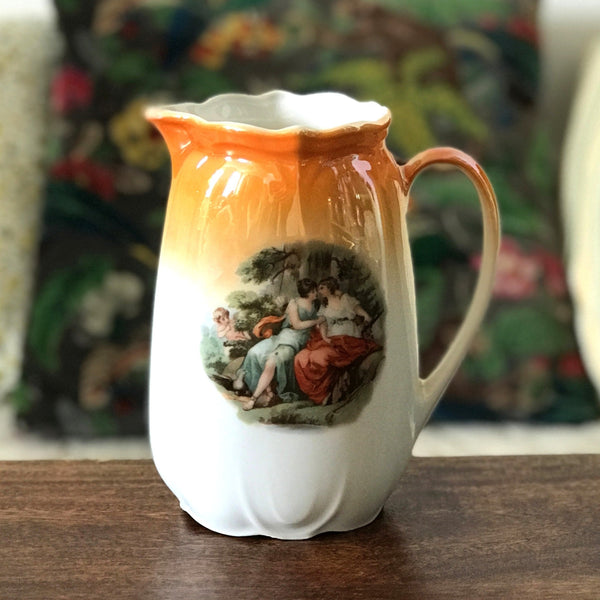 Pichet pot à lait en porcelaine tchèque Victoria China Czechoslovakia - Hello Broc
