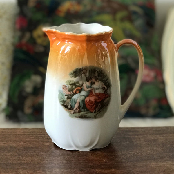 Pichet pot à lait en porcelaine tchèque Victoria China Czechoslovakia - Hello Broc