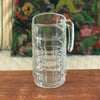 Pichet droit vintage en verre moulé quadrillé contenance 1 litre par Hello Broc brocante en ligne