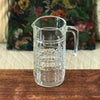 Pichet droit en verre moulé quadrillé contenance 1 litre par Hello Broc brocante en ligne