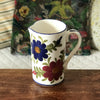Grand pichet droit en céramique décor grosses fleurs contenance 1,5 litre par Hello Broc brocante en ligne