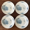 Lot de 4 assiettes plates anciennes en faïence de Lunéville K&G décor Rocaille Moineaux volant par Hello Broc brocante en ligne