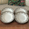 Lot de 4 assiettes creuses anciennes Faïencerie Onnaing Terre de Fer décor Roses - Mousses par Hello Broc brocante en ligne