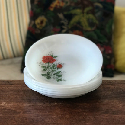 LOT 6 Assiettes Creuses Arcopal - Vintage - Decors Pastels