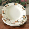 Lot de 4 assiettes creuses E. Charbonnier Salins Terre de Fer décor Nymphea Circa 1920 par Hello Broc brocante en ligne