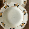 Lot de 4 assiettes creuses E. Charbonnier Salins Terre de Fer décor Nymphea Circa 1920 par Hello Broc brocante en ligne