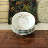Lot de 6 assiettes creuses en porcelaine décor fleurs & papillon par Hello Broc brocante en ligne