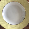 Lot 6 assiettes creuses vintage Moulin des Loups Orchies décor jaune par Hello Broc brocante en ligne