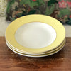 Lot 3 assiettes à soupe Moulin des Loups Orchies décor jaune diamètre 23 cm par Hello Broc brocante en ligne