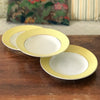 Lot 3 assiettes à soupe Moulin des Loups Orchies décor jaune diamètre 23 cm par Hello Broc brocante en ligne