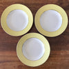 Lot 3 assiettes à soupe Moulin des Loups Orchies décor jaune diamètre 23 cm par Hello Broc brocante en ligne