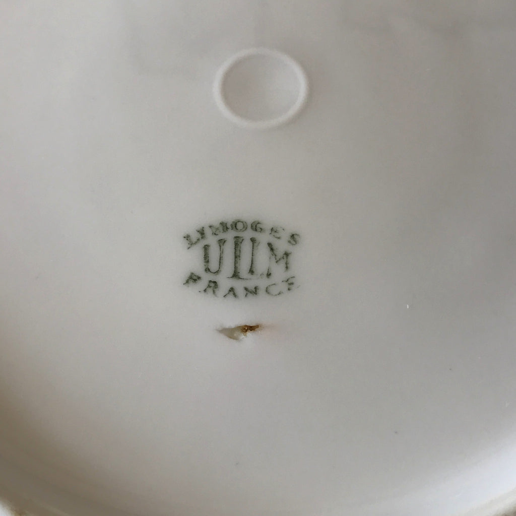 Lot de 4 assiettes à soupe ULIM Limoges France décor pavots ou coquelicots par Hello Broc brocante en ligne