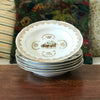 Ensemble de 6 assiettes creuses dorée décor calèche attribué à Porcelaine du Berry par Hello Broc brocante en ligne