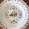 Ensemble de 6 assiettes creuses dorée décor calèche attribué à Porcelaine du Berry par Hello Broc brocante en ligne