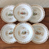 Ensemble de 6 assiettes creuses dorée décor calèche attribué à Porcelaine du Berry par Hello Broc brocante en ligne