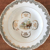 Ensemble de 6 assiettes creuses dorée décor calèche attribué à Porcelaine du Berry par Hello Broc brocante en ligne