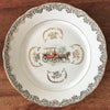 Lot de 6 assiettes plates dorée décor calèche attribué à Porcelaine du Berry par Hello Broc brocante en ligne