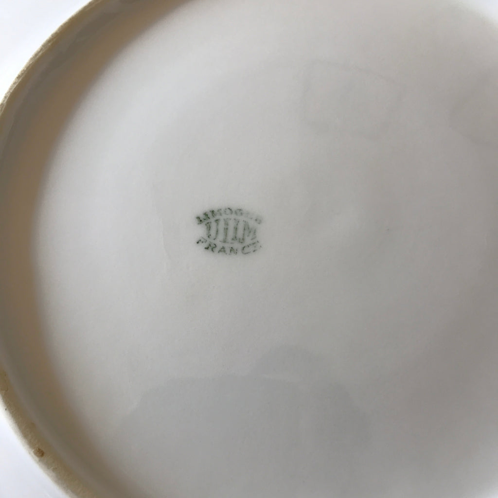 Lot de 6 assiettes plates vintage ULIM Limoges France décor pavots par Hello Broc brocante en ligne