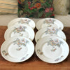 Lot de 6 assiettes plates vintage ULIM Limoges France décor pavots par Hello Broc brocante en ligne