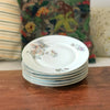 Lot de 6 assiettes plates vintage ULIM Limoges France décor pavots par Hello Broc brocante en ligne