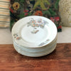 Lot de 8 assiettes plates vintage ULIM Limoges France décor pavots par Hello Broc brocante en ligne