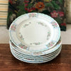 Lot de 6 assiettes plates en porcelaine de Limoges Lanternier décor bleu et fleuri par Hello Broc brocante en ligne