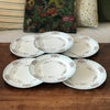 Lot de 6 assiettes plates en porcelaine de Limoges Lanternier décor bleu et fleuri par Hello Broc brocante en ligne