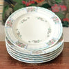Lot de 6 assiettes plates en porcelaine de Limoges Lanternier décor bleu et fleuri par Hello Broc brocante en ligne