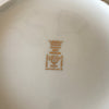 Lot de 6 assiettes creuses en porcelaine blanche du Berry décor doré ADP France diamètre de 23 cm par Hello Broc brocante en ligne