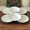 Lot de 6 assiettes creuses en porcelaine blanche du Berry décor doré ADP France diamètre de 23 cm par Hello Broc brocante en ligne